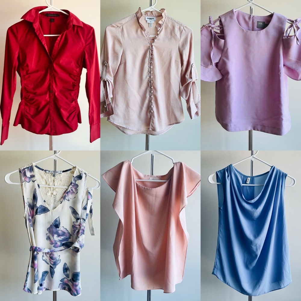 Closet Clean out Part 2: Tops and shirts bundle lot XXSP/ 00P 6 items